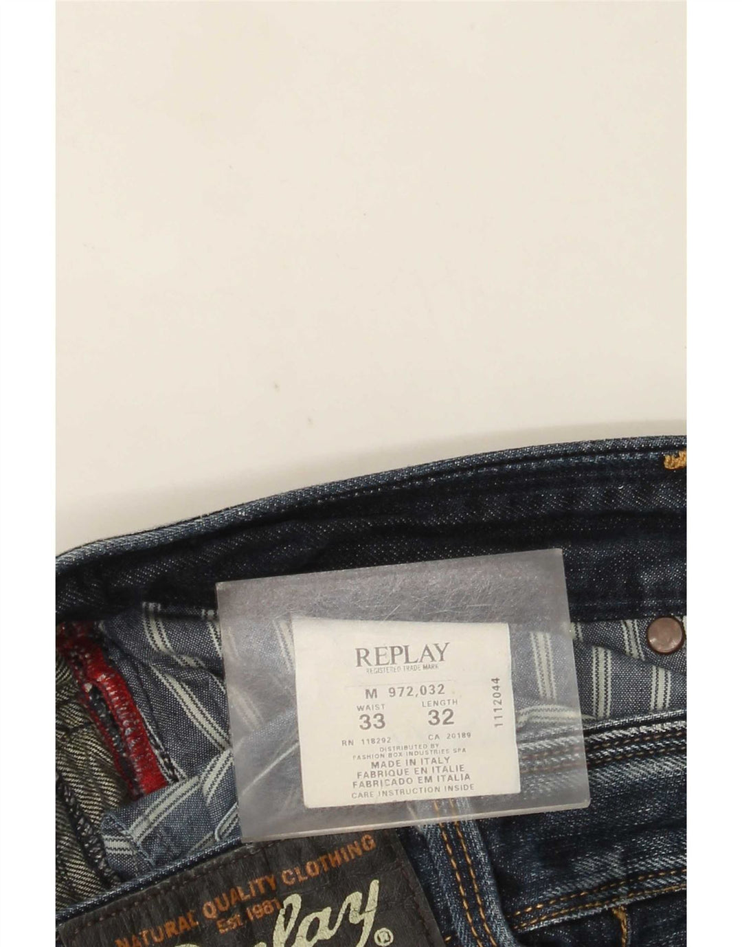 Replay Herre Lenaldo Straight Jeans W33 L32 Blå