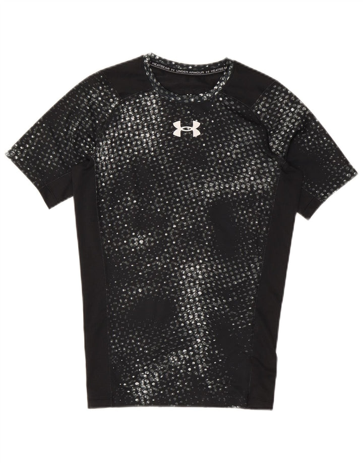 Under Armour Dame Grafisk T-Shirt Top UK 12 Medium Sort Polyester
