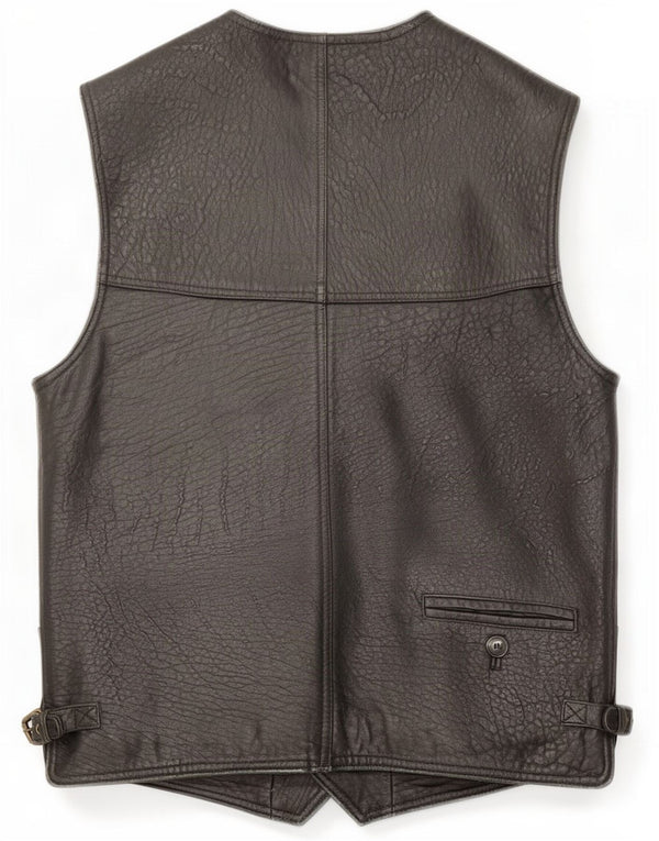 Yorn Herre Læder Gilet EU 48 Medium Sort