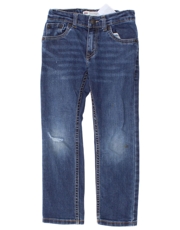 Levi's Boys Straight Jeans 5-6 år W22 L20 Blå Bomuld