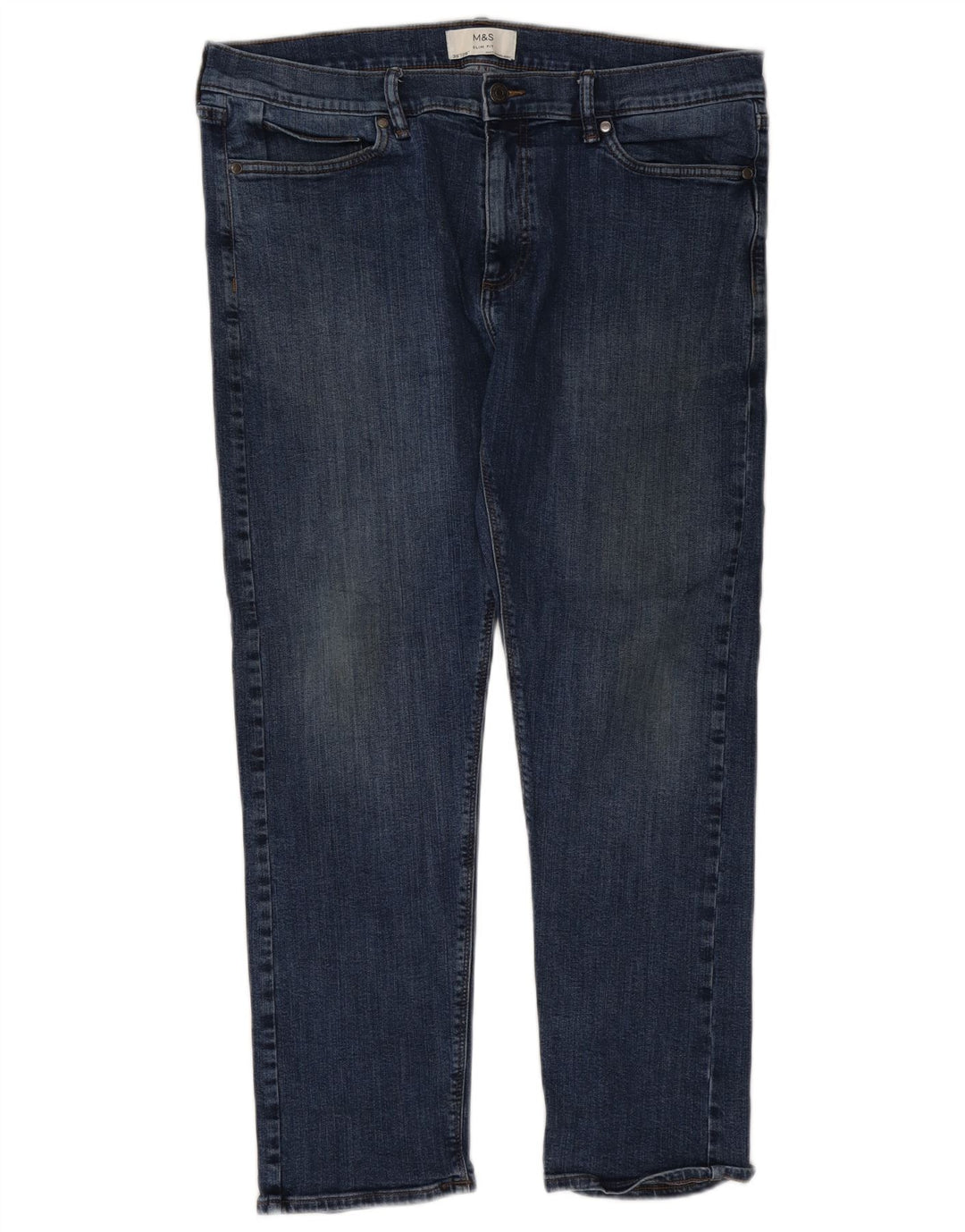 Marks & Spencer Herre Slim Jeans W36 L29 Blå Bomuld