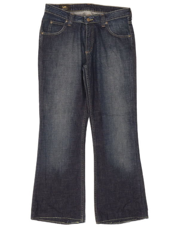 Lee Womens Felton Flared Jeans W31 L30 Marineblå Bomuld
