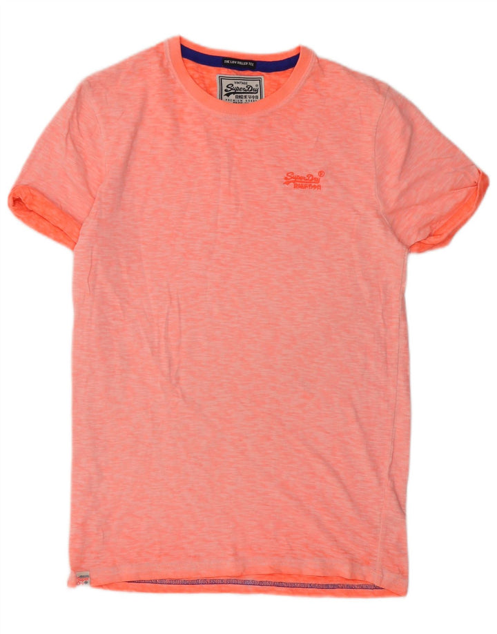 Superdry T-shirt top til mænd, lille orange bomuld
