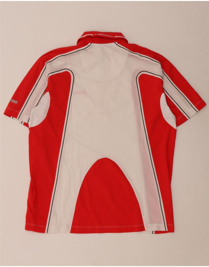 HEAD Poloshirt til mænd IT 52 Stor Rød Colourblock Polyester