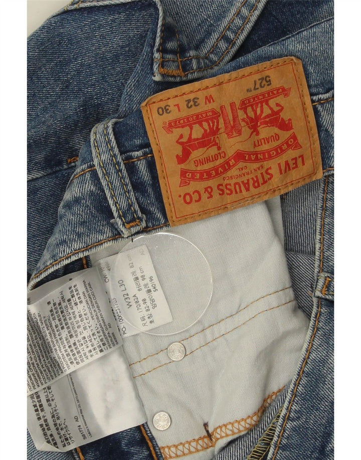 Levi's Herre 527 Slim Bootcut Jeans W32 L30 Blå Bomuld
