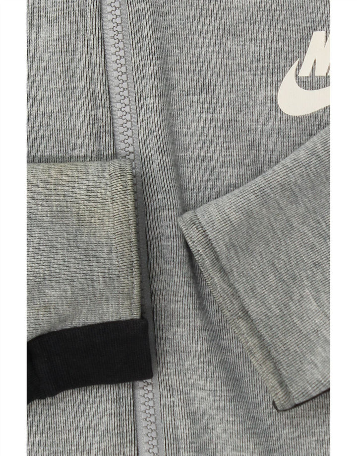 NIKE hættetrøje med lynlås til mænd mellemgrå Colourblock Bomuld