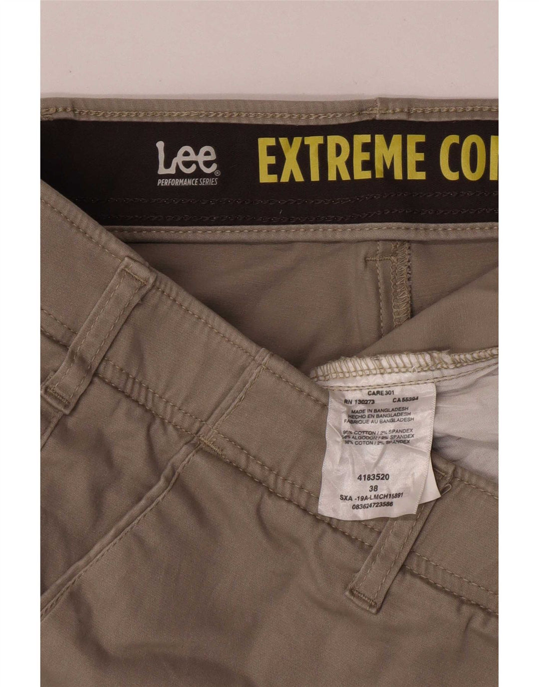 Lee Chino Shorts til mænd W38 XL Beige Bomuld