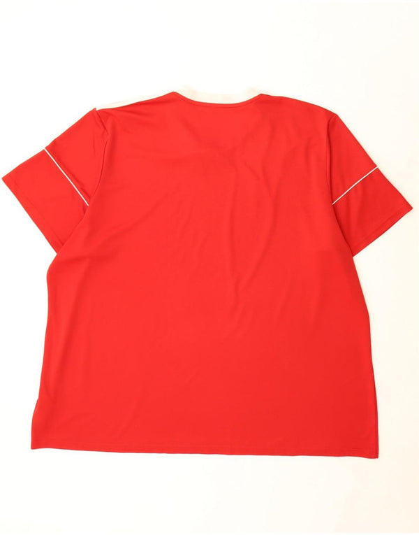 Adidas Herre Aeroready T-Shirt Top 3XL Rød Polyester