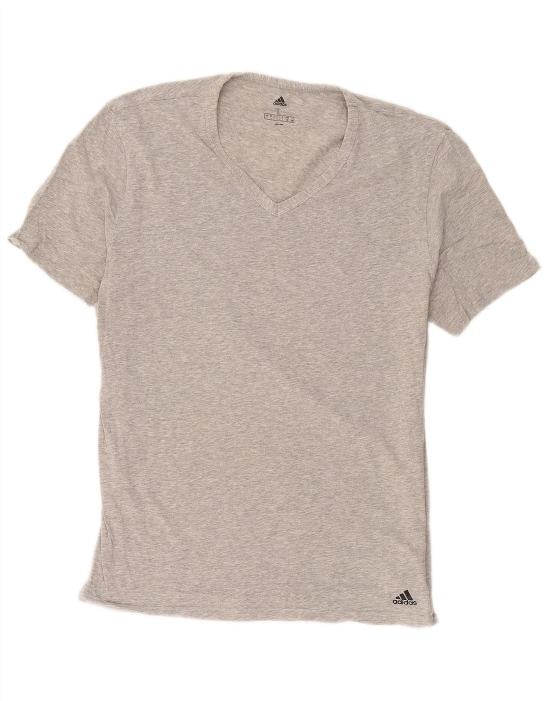 Adidas Herre T-Shirt Top Stor Grå Bomuld