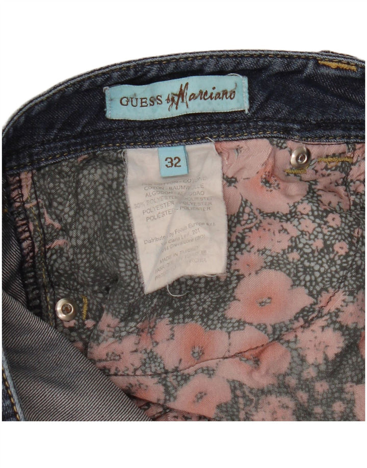 GUESS Kvinder marciano Slim Jeans W32 L26 Marineblå Bomuld