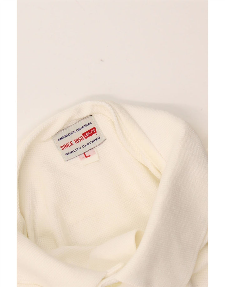 Levi's herre poloskjorte stor hvid