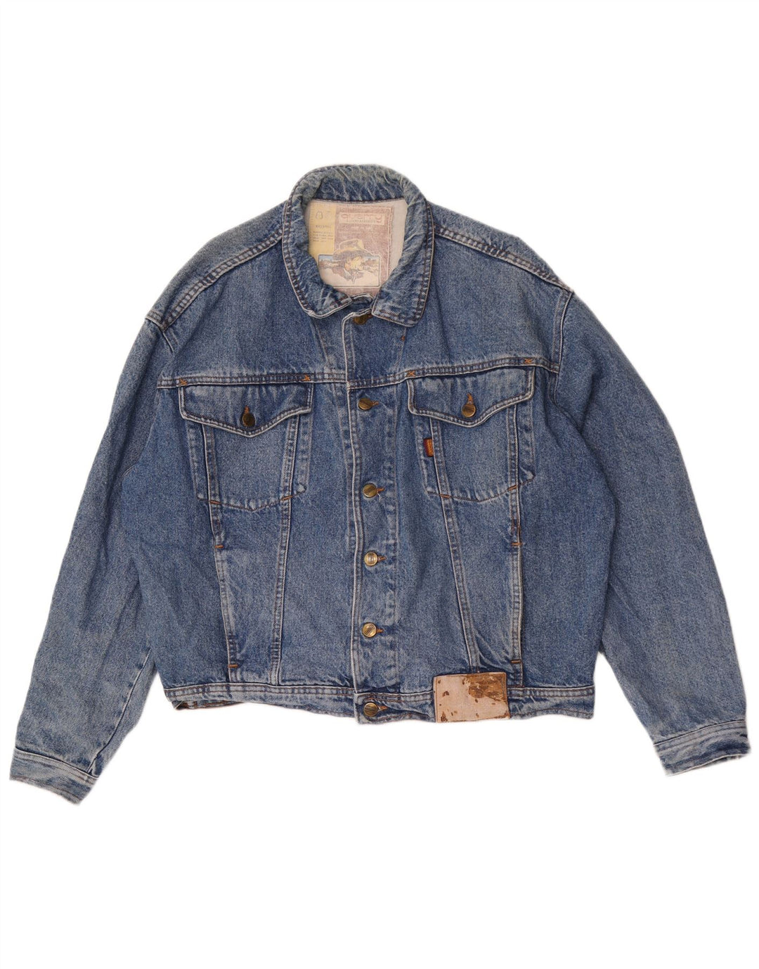 Quarry Herre Batwing Denim Jacket UK 40 Large Blue