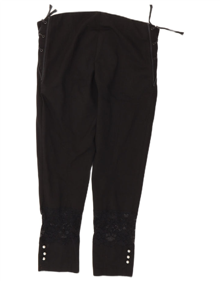 Vintage kvinders slim cropped bukser W34 L25 sort