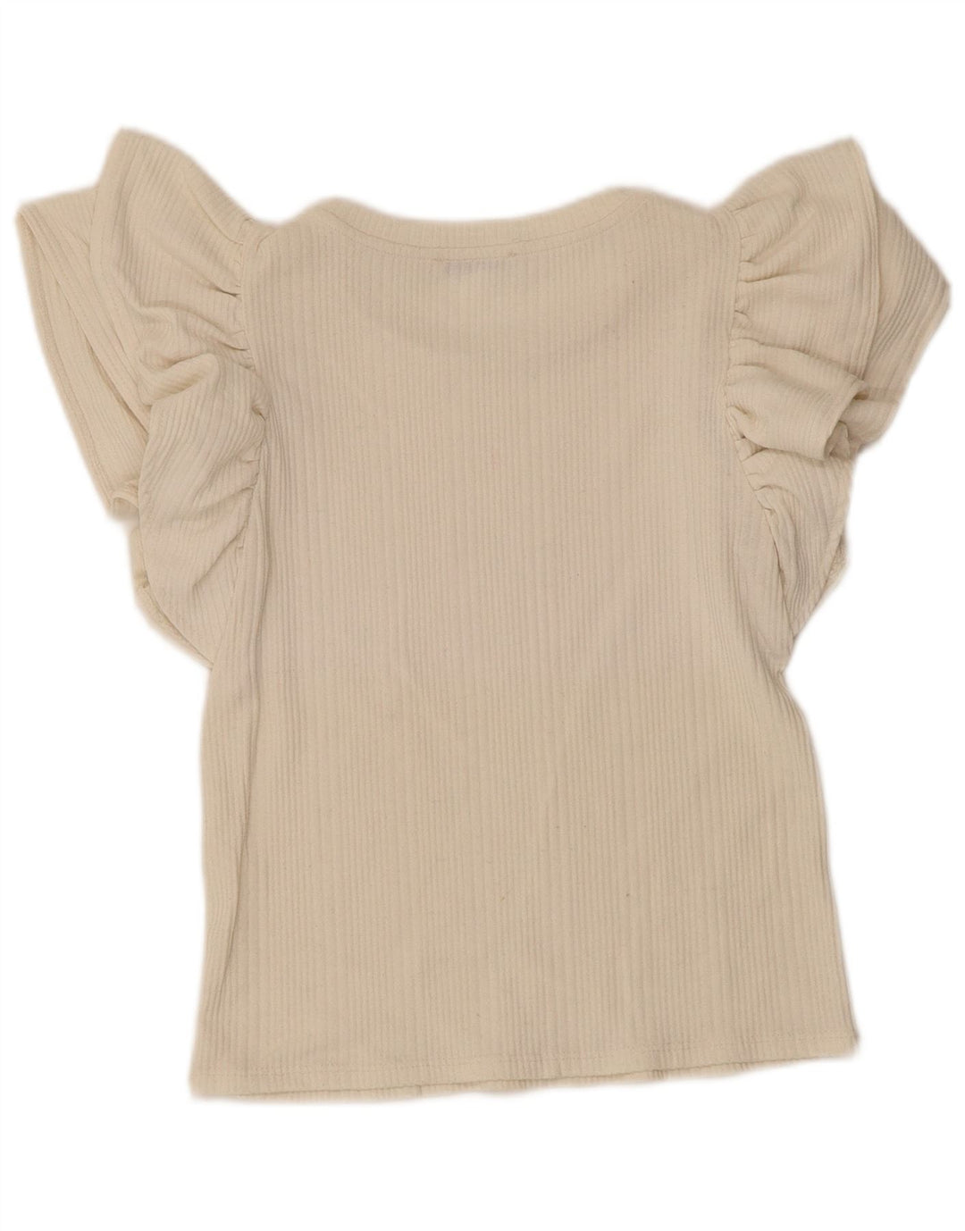 Zara Womens Crop Bluse Top UK 12 Medium Beige