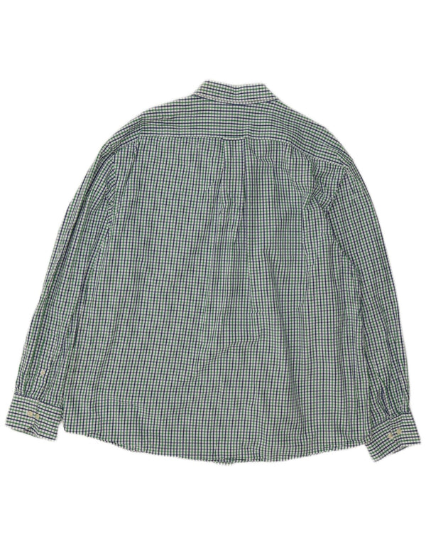 IZOD Herreskjorte 2XL Grøn Gingham Bomuld