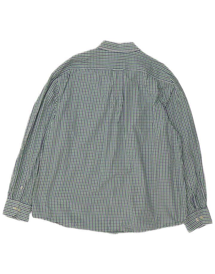 IZOD Herreskjorte 2XL Grøn Gingham Bomuld