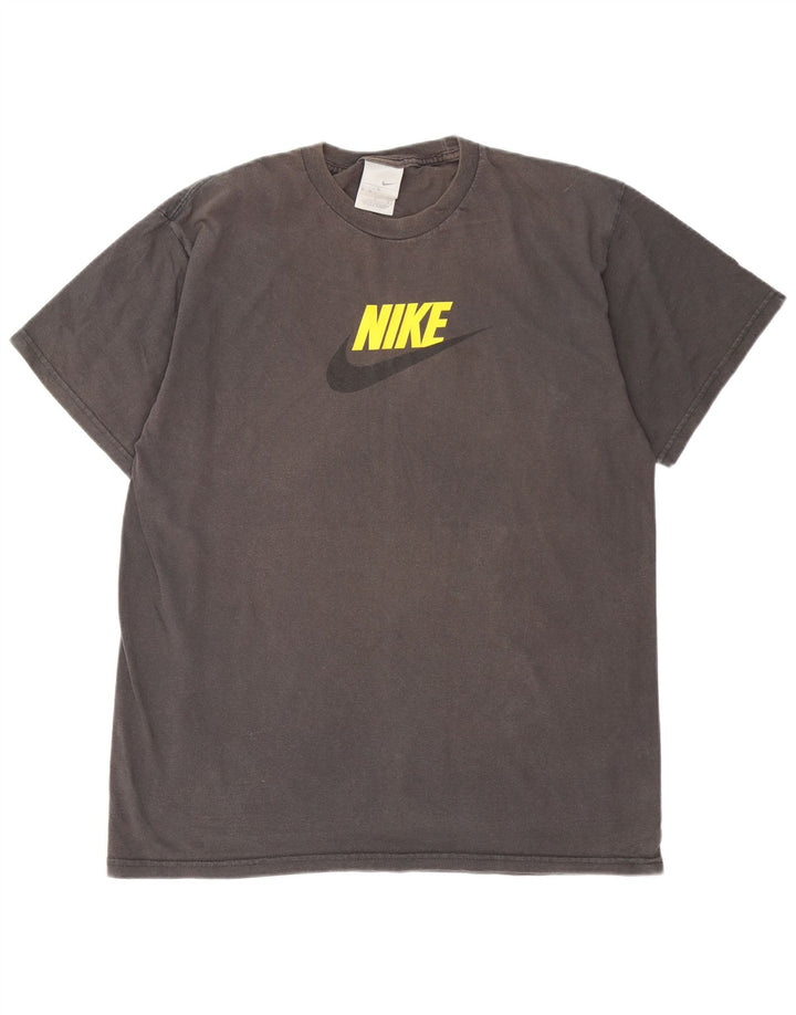 Nike grafisk T-shirt top til mænd, stor grå bomuld