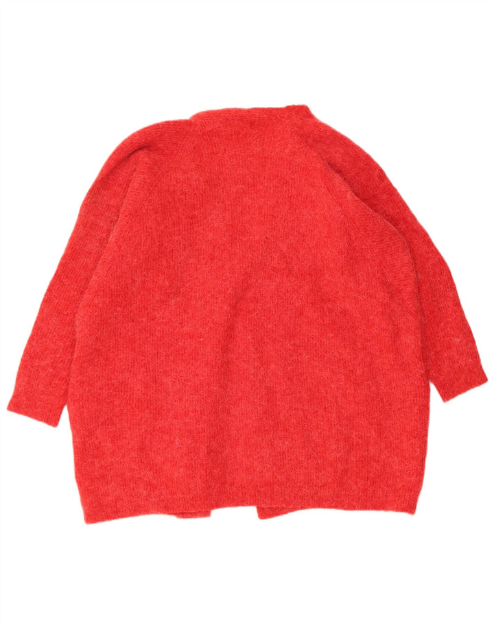 MINT VELVET Dame Oversized Open Cardigan Sweater UK 16 Large Red