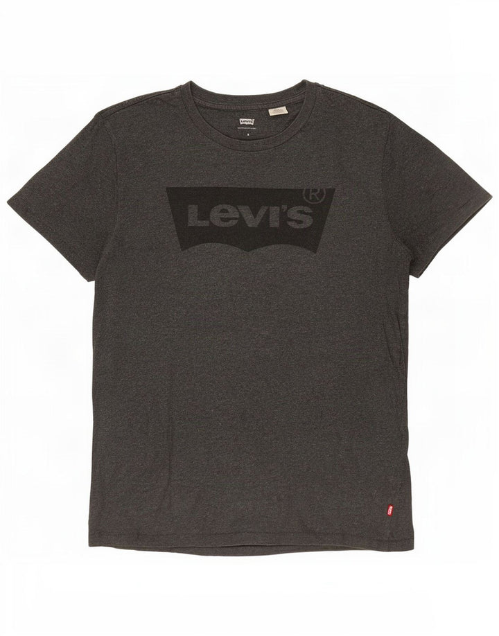 Levi's Herre grafisk T-shirt top lille grå flækket bomuld