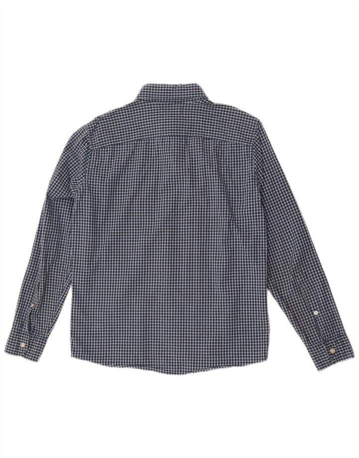Hollister herreskjorte lille marineblå Gingham bomuld