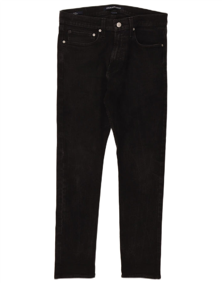 CALVIN KLEIN Herre Moulante Skinny Jeans W31 L30 Grå Bomuld