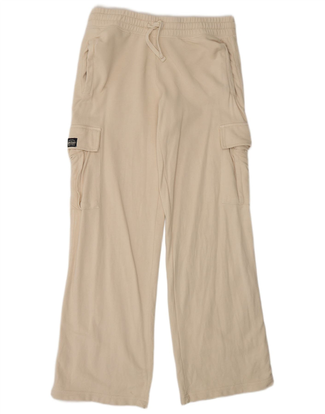Superdry Cargo træningsdragtbukser til kvinder UK 10 Små beige bomuld