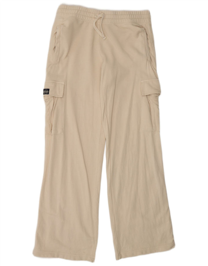 Superdry Cargo træningsdragtbukser til kvinder UK 10 Små beige bomuld