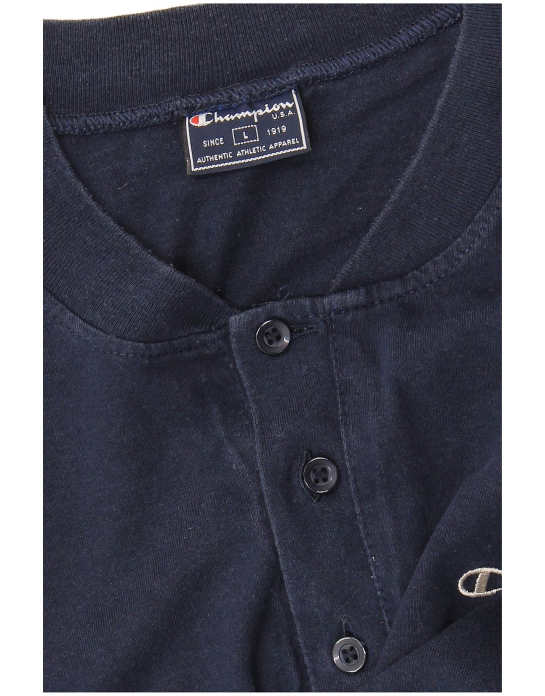 CHAMPION Mens T-Shirt Top Large Navy Blue