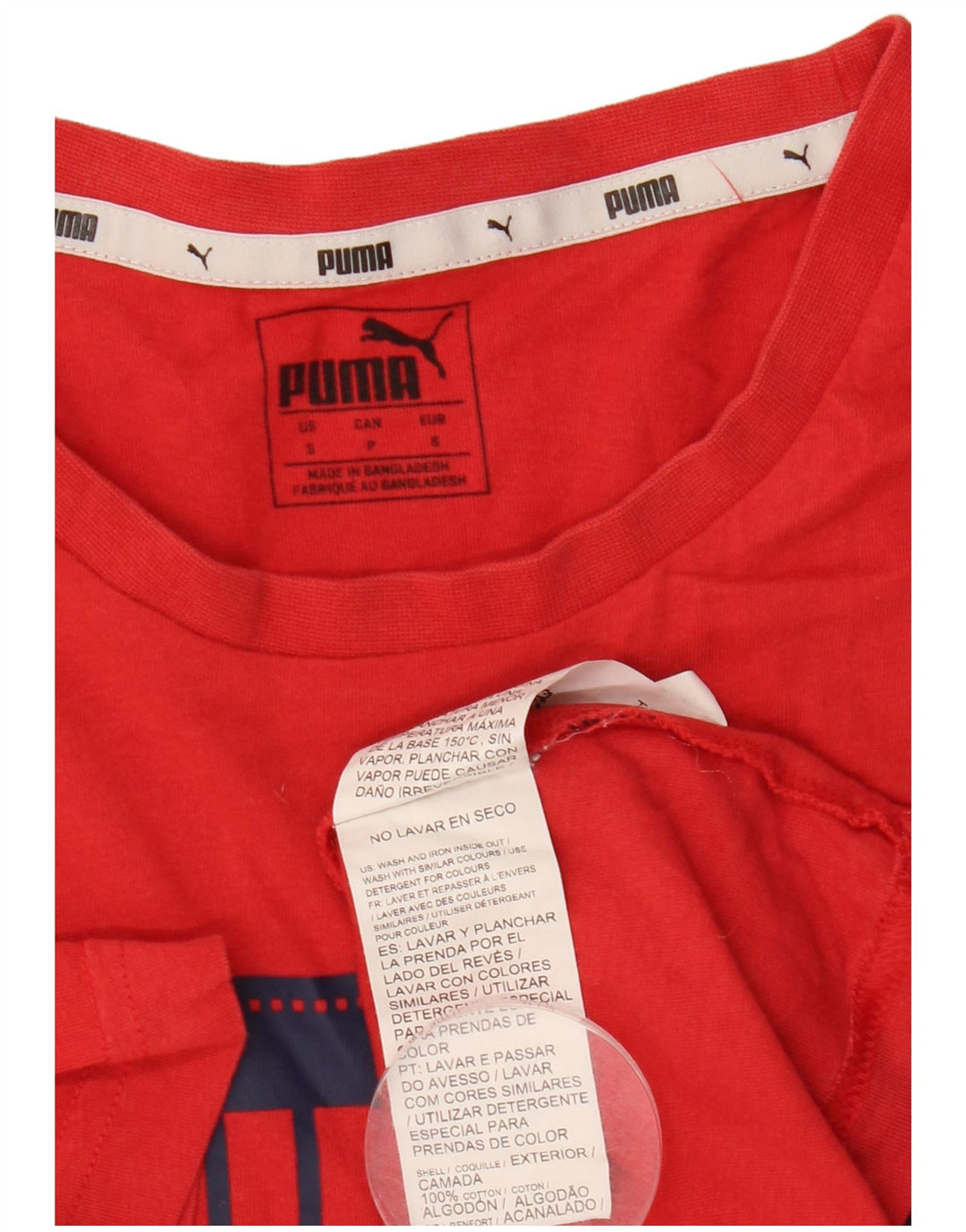 Puma Herre Grafisk T-Shirt Top Lille Rød Bomuld