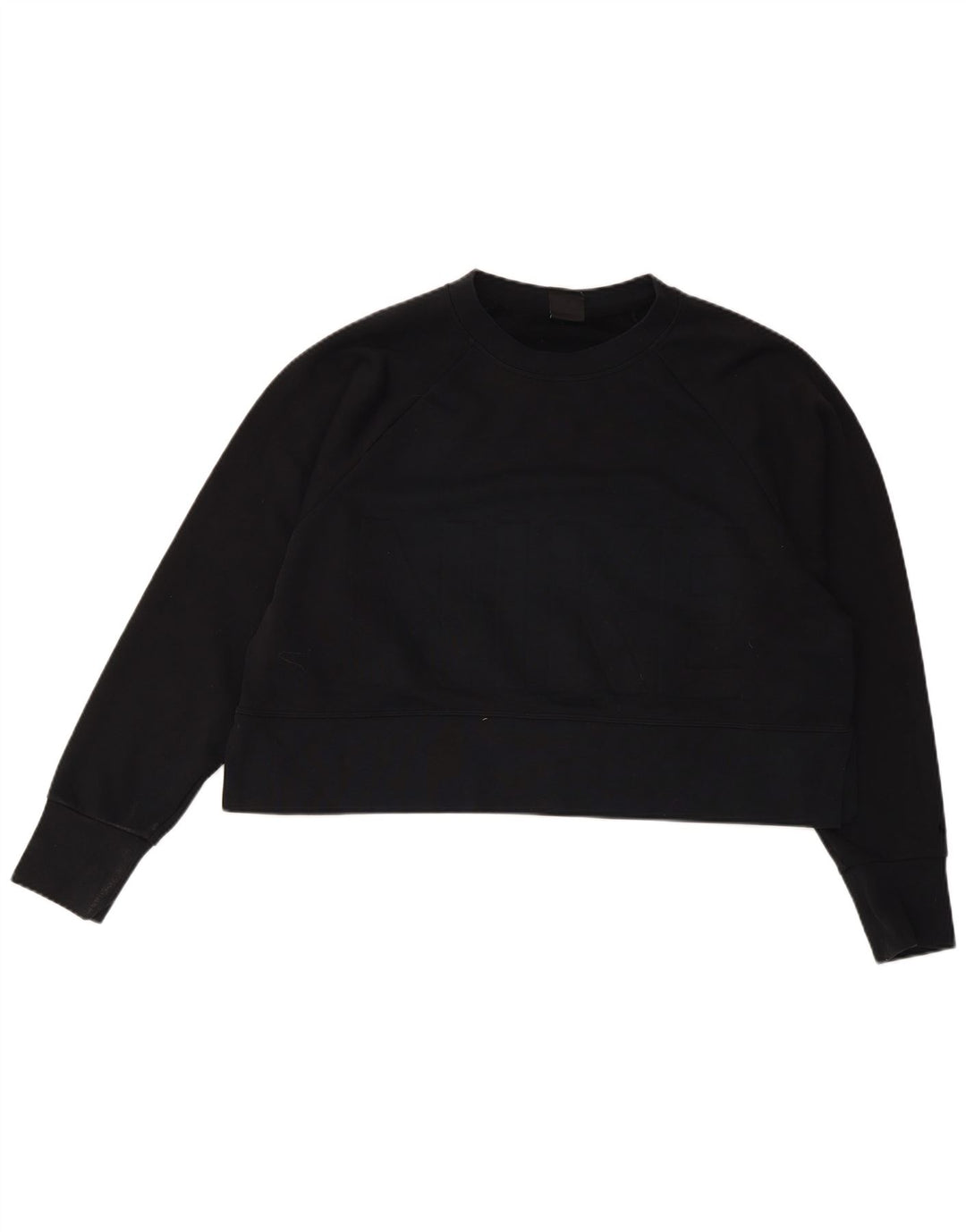 Nike Dame Dri Fit Grafisk Oversized Sweatshirt Jumper UK 14 Medium Sort