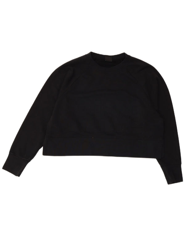 Nike Dame Dri Fit Grafisk Oversized Sweatshirt Jumper UK 14 Medium Sort