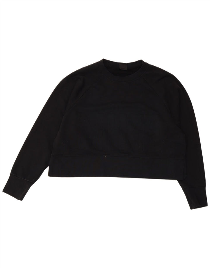 Nike Dame Dri Fit Grafisk Oversized Sweatshirt Jumper UK 14 Medium Sort
