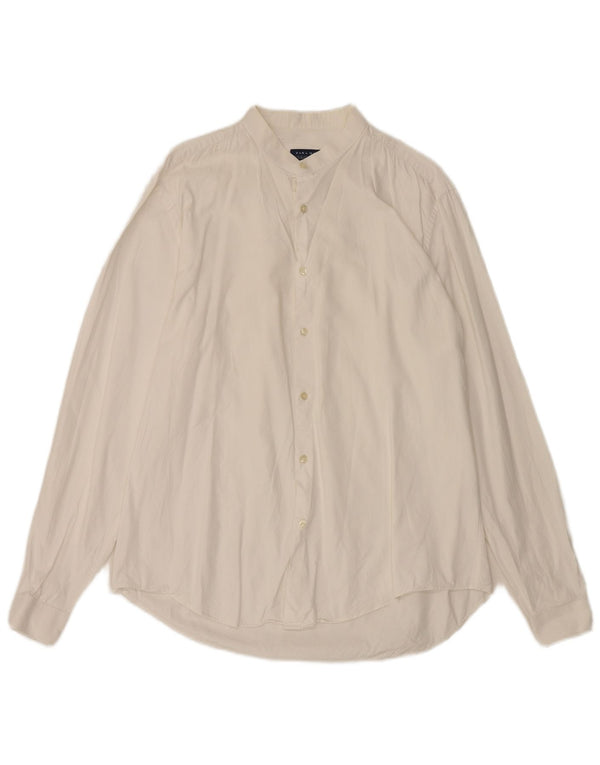 Zara Herre Slim Fit Shirt XL Hvid Bomuld
