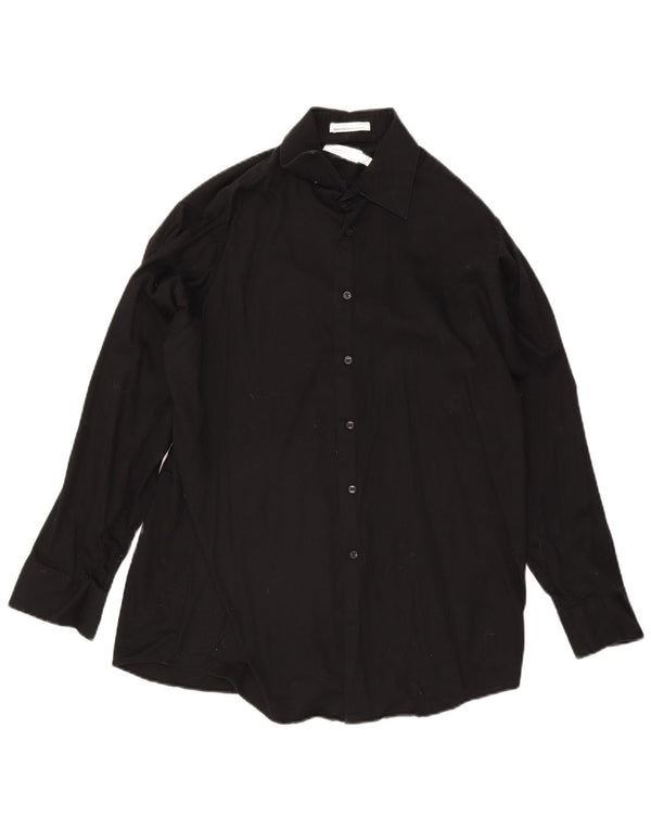 Calvin Klein Mens Shirt Size 16 Large Black Cotton