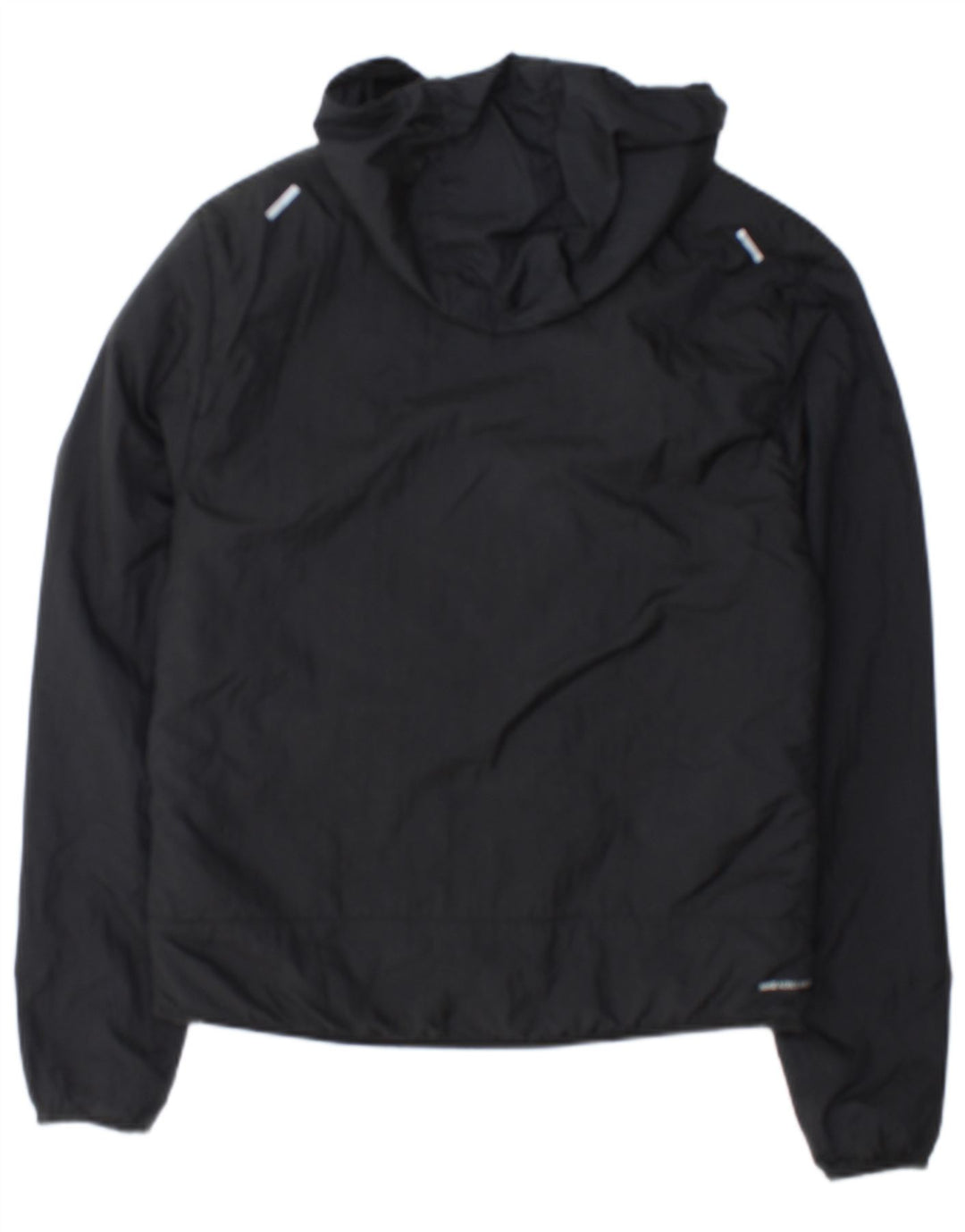 Nike Dame Løbe Hætte Polstret Jakke UK 10 Lille Sort Nylon