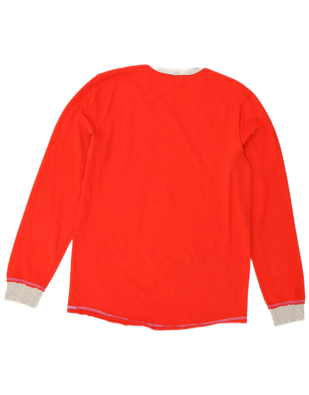 BENETTON Dame Peanuts Grafisk Top Langærmet UK 14 Medium Red Cartoon