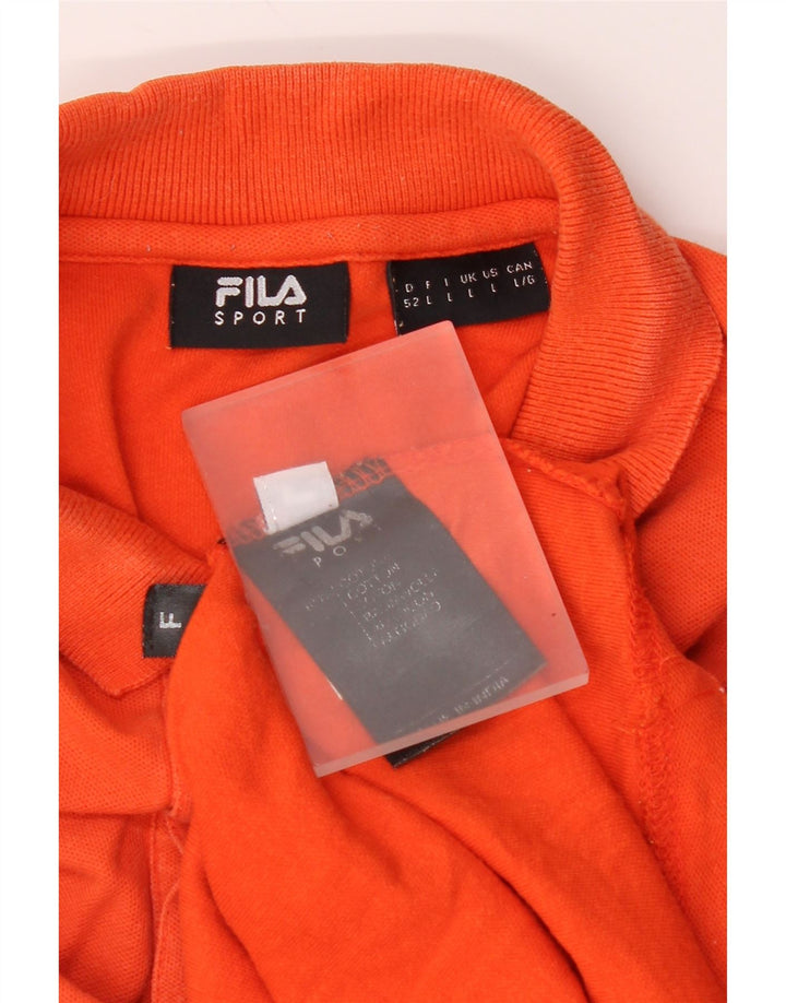 Fila Poloskjorte til mænd Stor Orange Bomuld