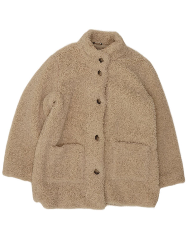 Crew Clothing Dame Teddy Bear Fleecejakke UK 14 Stor Beige Polyester