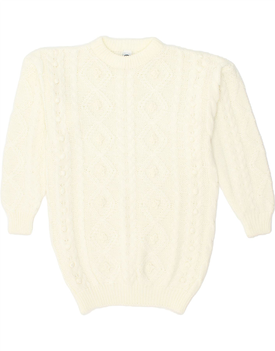 C & A Womens Boat Neck Jumper Sweater EU 36/38 Small Off White Acrylic Vintage C & A and Second-Hand C & A from Messina Hembry 