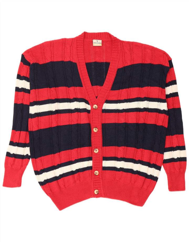 Trussardi Herre Cardigan Sweater IT 50 Medium Navy Blue Colourblock