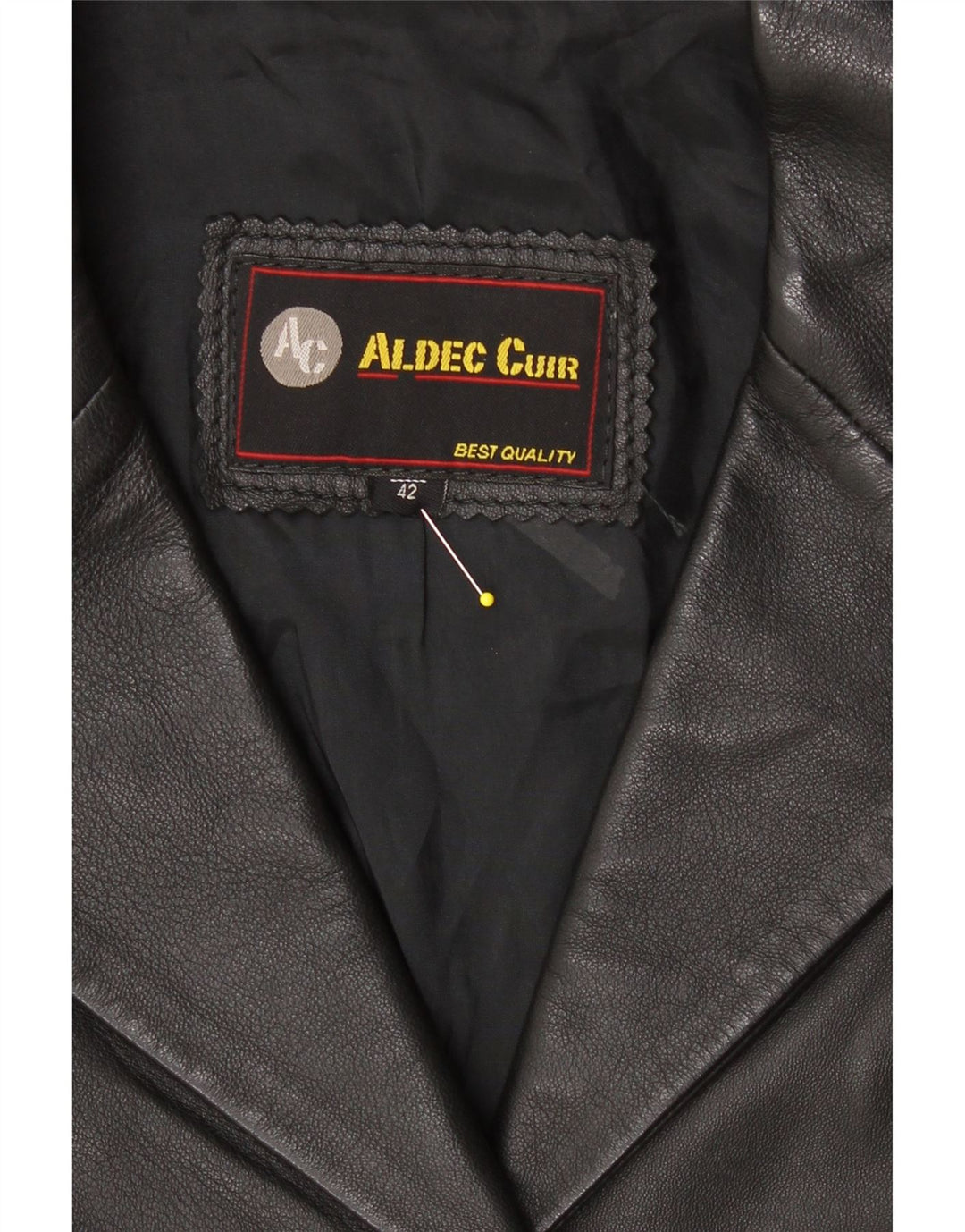 AC Womens Leather Coat IT 42 Medium Black Leather Vintage AC and Second-Hand AC from Messina Hembry 