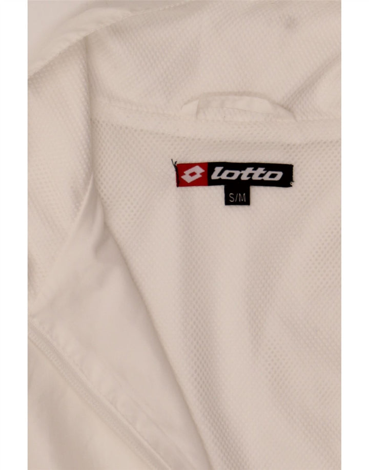 LOTTO Womens Tracksuit Top Jacket UK 14 Medium White Colourblock Polyester Vintage Lotto and Second-Hand Lotto from Messina Hembry 