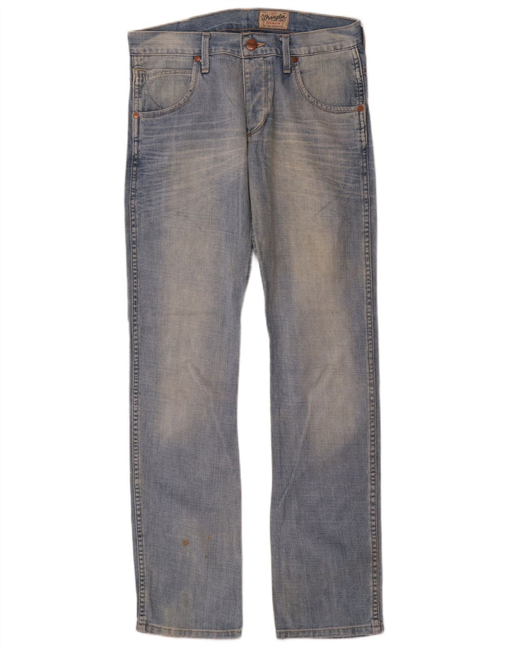 Wrangler Herre Spencer Straight Jeans W32 L34 Blå Bomuld