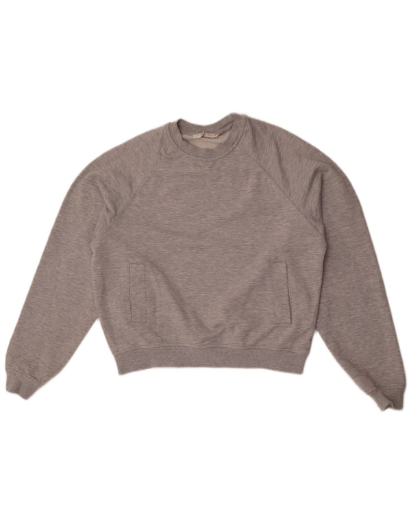 Zara Dame Oversized Sweatshirt Jumper UK 14 Medium Grey Bomuld