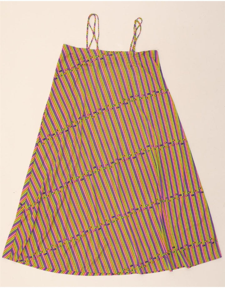VINTAGE Womens Tent Dress UK 8 Small Multicoloured Striped Vintage Vintage and Second-Hand Vintage from Messina Hembry 