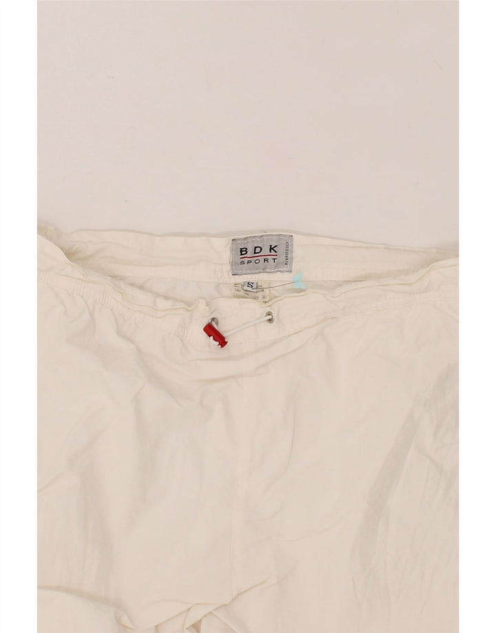 VINTAGE Mens Tracksuit Trousers Small White Cotton Vintage Vintage and Second-Hand Vintage from Messina Hembry 