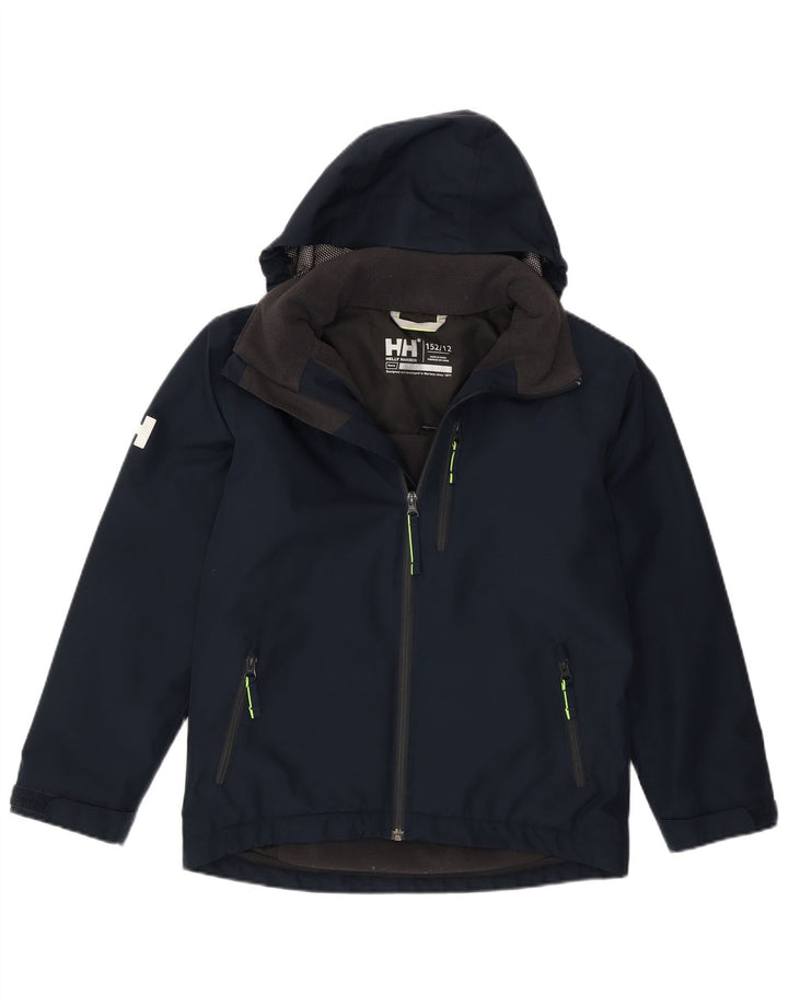 Helly Hansen Drenge Grafisk Hooded Windbreaker Jacket 11-12 År Marineblå