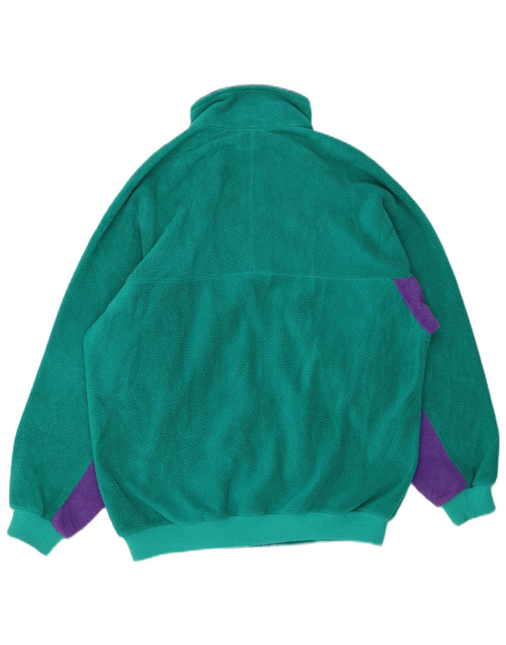 TÆNK PINK Dame Fleece hel træningsdragt IT 42 Medium Green Colourblock