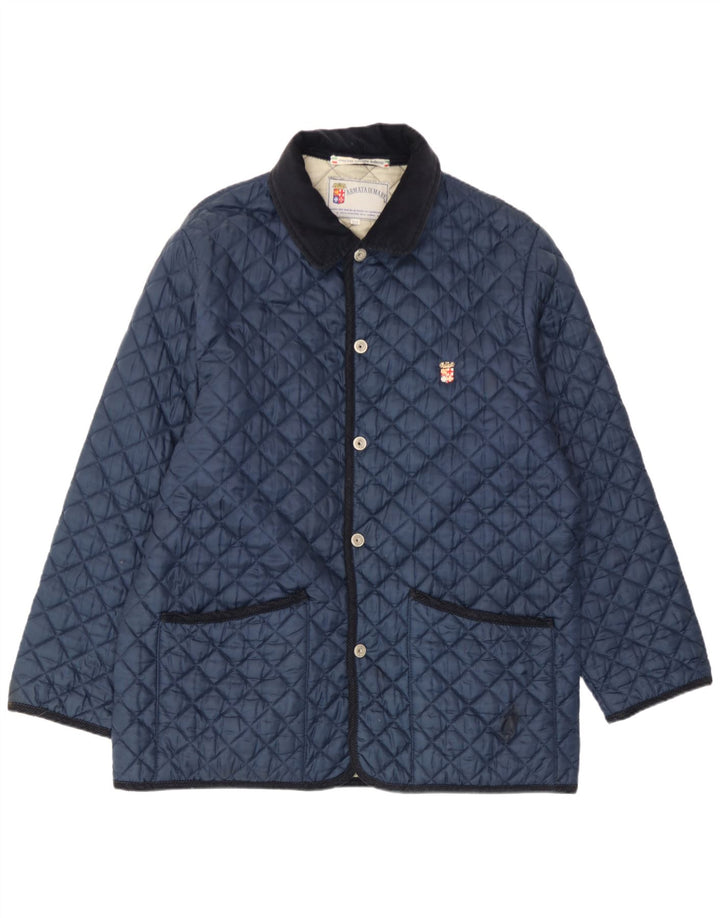 Armata Di Mare Herre Quiltet jakke IT 50 Large Navy Blue Colourblock