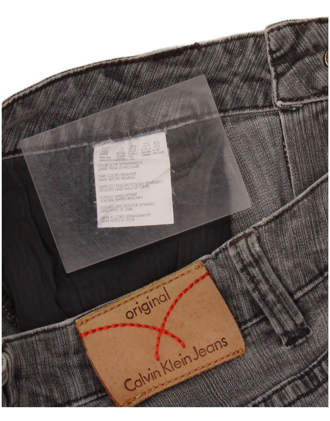 CALVIN KLEIN Dame Bootcut Jeans W28 L32 Grå